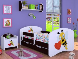 Svet Kolica | KREVETAC HAPPY 160x80cm SA FIOKOM-Pčelica sa srcem