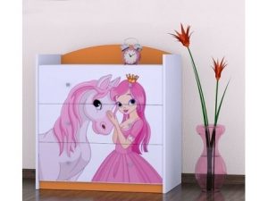 Svet Kolica | Komoda princeza sa konjicem K05 96x88x44cmKomoda princeza sa konjicem K05 96x88x44cm