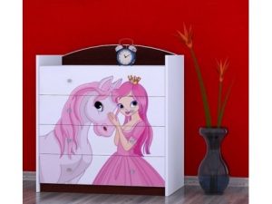 Svet Kolica | Komoda princeza sa konjićem K06 96x88x44cmKomoda princeza sa konjićem K06 96x88x44cm
