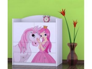 Svet Kolica | Komoda Princeza sa konjićem K07 96x88x44cmKomoda Princeza sa konjićem K07 96x88x44cm