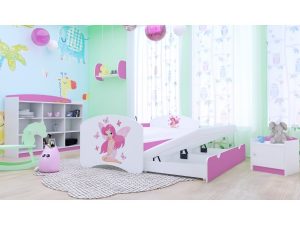Svet Kolica | KREVET HAPPY 160x80cm SA DODATNIM LEŽAJEM-Princeza sa leptirima