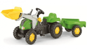 Svet Kolica | Traktor Rolly kid sa utovarivačem i prikolicom, zeleni 023134Traktor Rolly kid sa utovarivačem i prikolicom, zeleni 023134