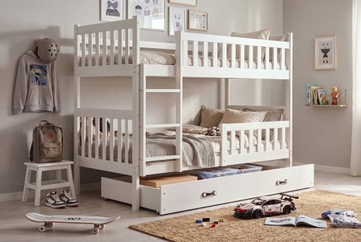 Svet Kolica | KREVET NA SPRAT KUBUS 190x90 SA FIOKOM- BeliKREVET NA SPRAT KUBUS 190x90 SA FIOKOM- Beli