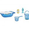Svet Kolica | BABYJEM SET ZA KUPANJE 6 DELOVA BLUE (kadica, podloga,termometar, sundjer, bokal, kofica)