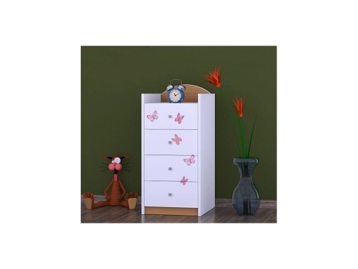 Svet Kolica | Komoda Princeza sa leptirima K02 96x45x44cmKomoda Princeza sa leptirima K02 96x45x44cm