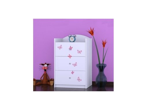 Svet Kolica | Komoda Princeza sa leptirima K03 96x60x44cmKomoda Princeza sa leptirima K03 96x60x44cm