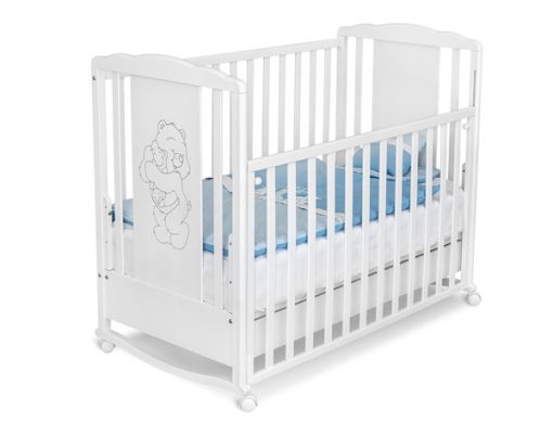 Svet Kolica | Krevetac za bebe Kristina sa fiokom- BeliKrevetac za bebe Kristina sa fiokom- Beli