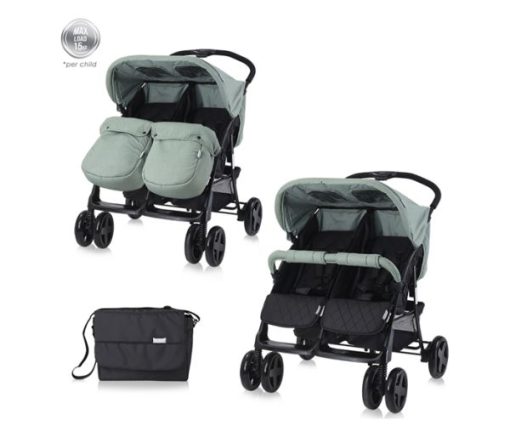 Svet Kolica | LORELLI KOLICA ZA BLIZANCE TWIN GREEN BAY (2023) + TORBALORELLI KOLICA ZA BLIZANCE TWIN GREEN BAY (2023) + TORBA