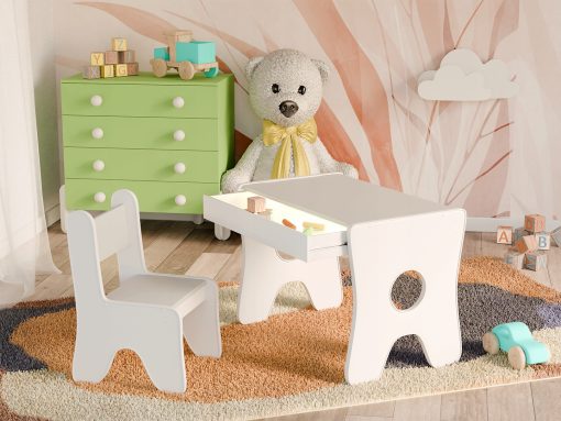 Svet Kolica | Sto sa fiokom i 1 stolicom- GreySto sa fiokom i 1 stolicom- Grey