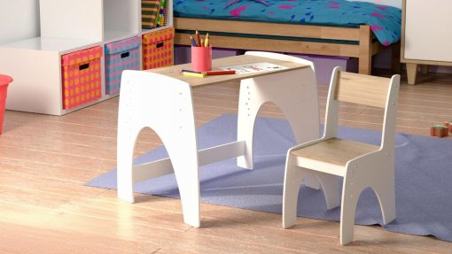 Svet Kolica | Podesivi sto sa 1 stolicom- OakPodesivi sto sa 1 stolicom- Oak