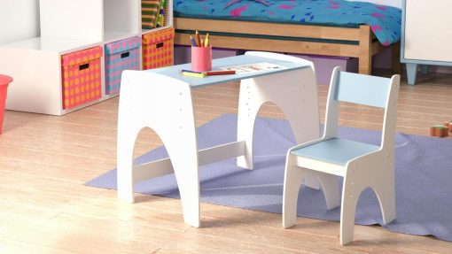 Svet Kolica | Podesivi sto sa 1 stolicom- BluePodesivi sto sa 1 stolicom- Blue