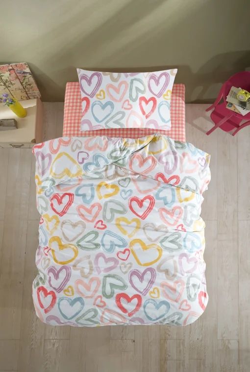 Svet Kolica | Dečija posteljina Šarena srca 151-1386Dečija posteljina Šarena srca 151-1386